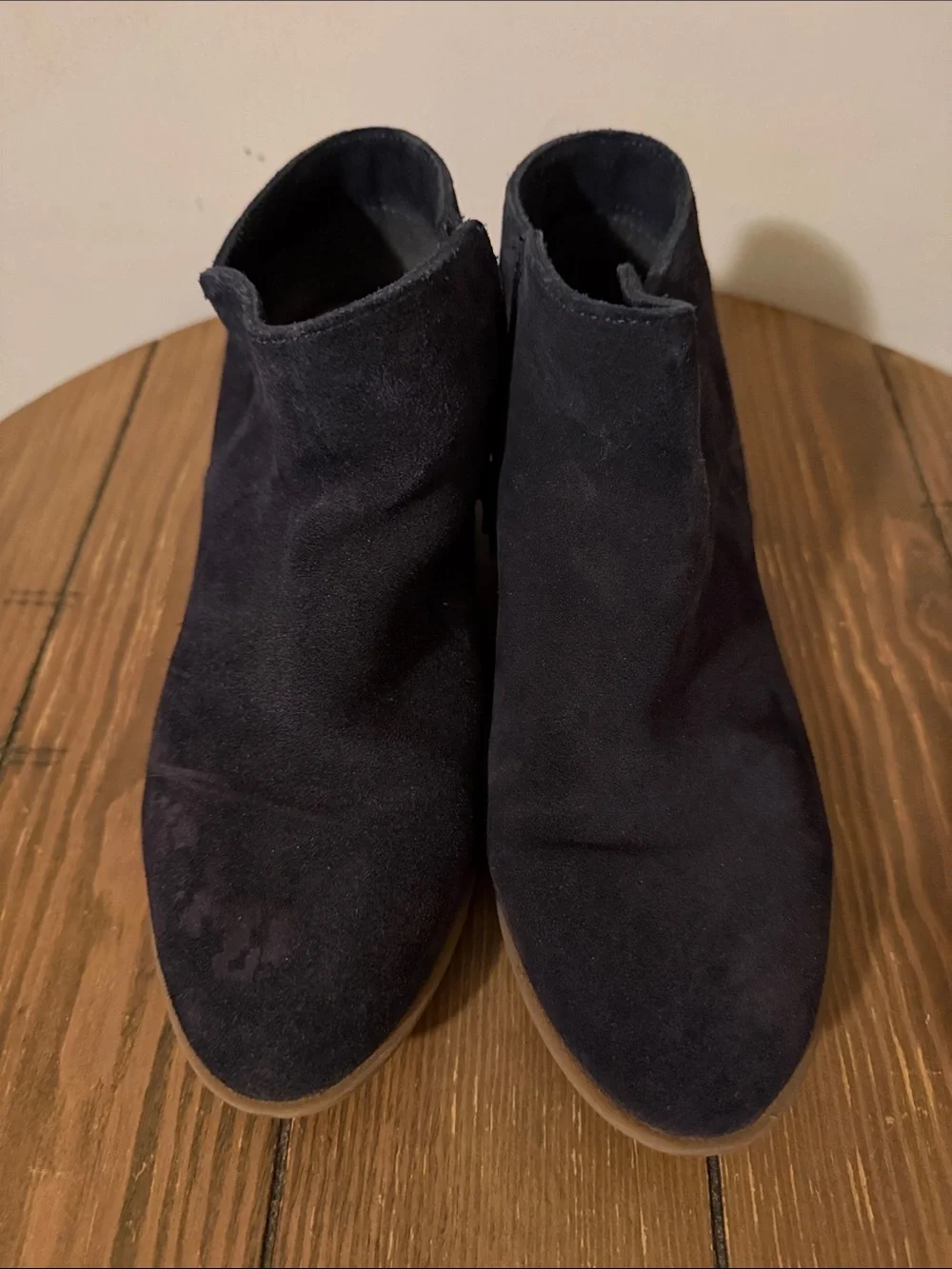 Diba Dark Blue Suede Ankle Booties